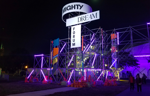 night photo of the mighty dream event
